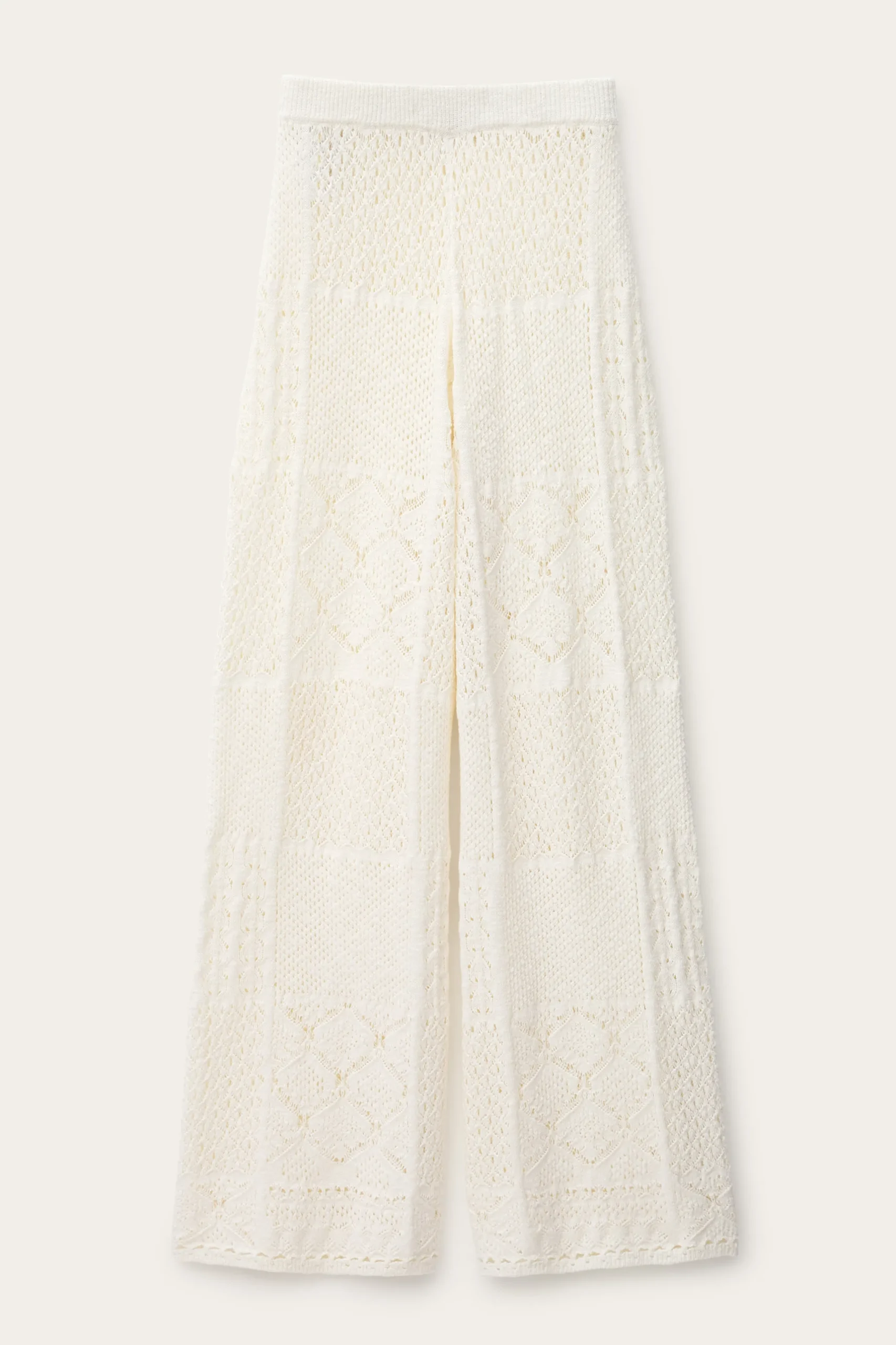 SANTY pantalon maille pointelle