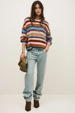 SERENA pull rayé oversized