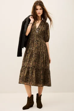 TANYSSA robe midi imprimée