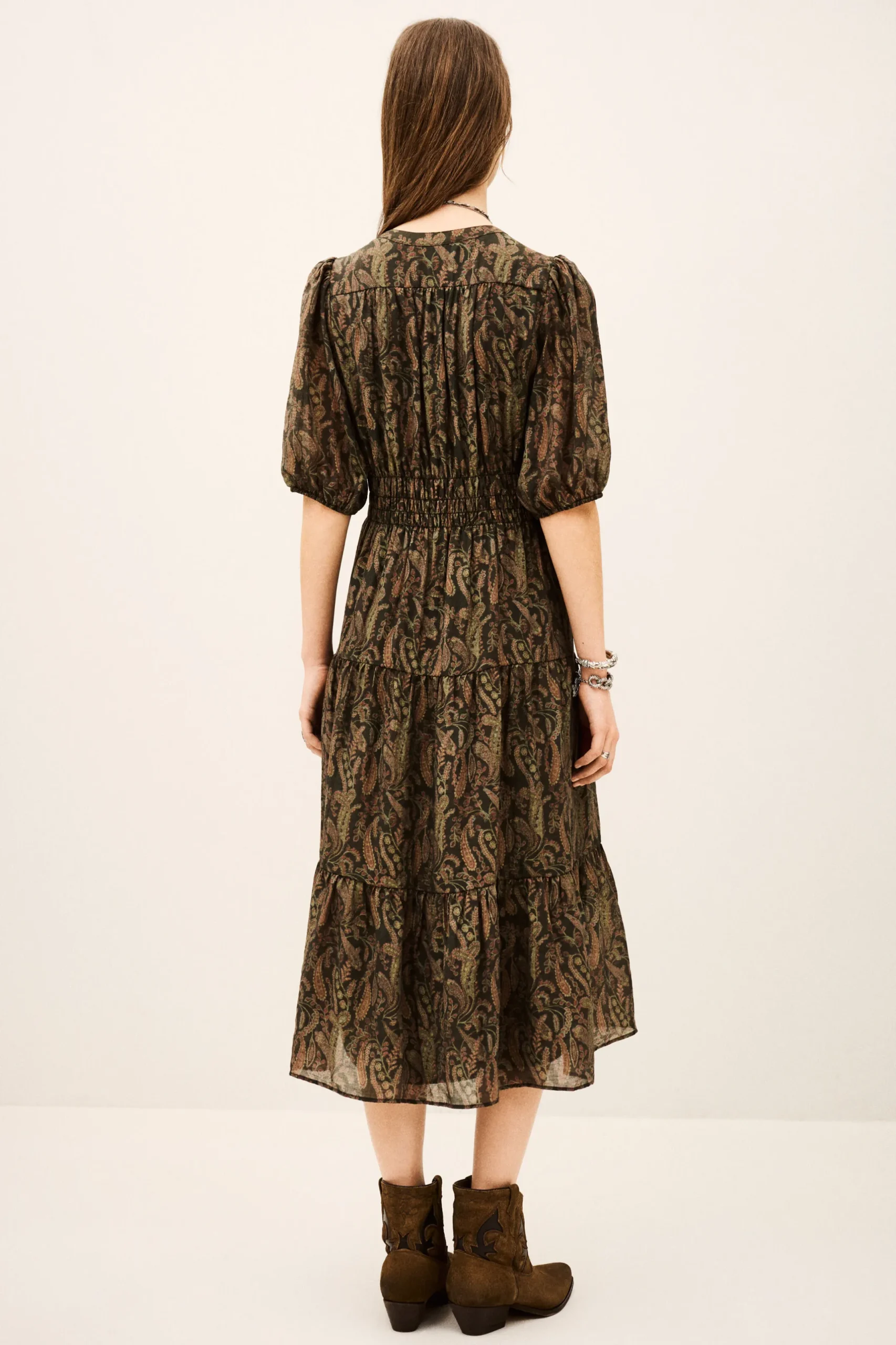 TANYSSA robe midi imprimée