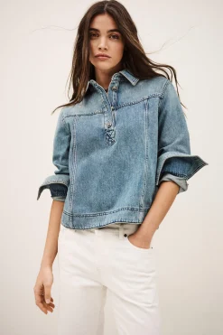 TAVY top denim droit