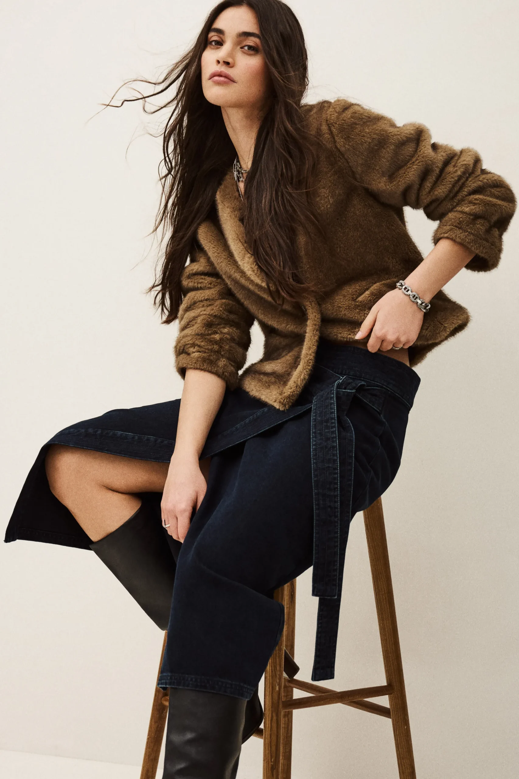 TIMY jupe midi denim