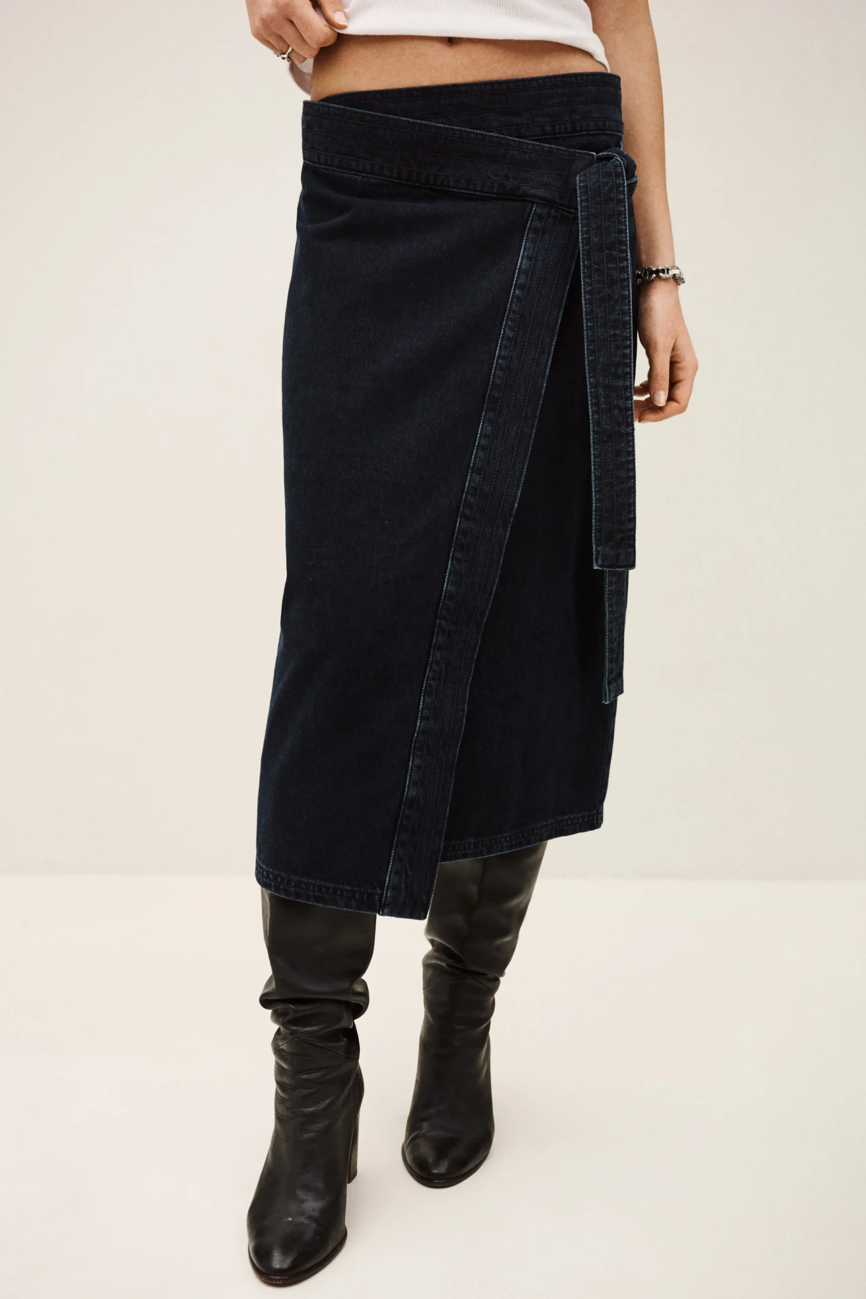 TIMY jupe midi denim