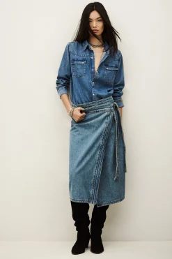 TIMY jupe midi denim