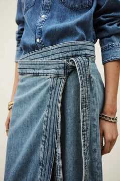 TIMY jupe midi denim