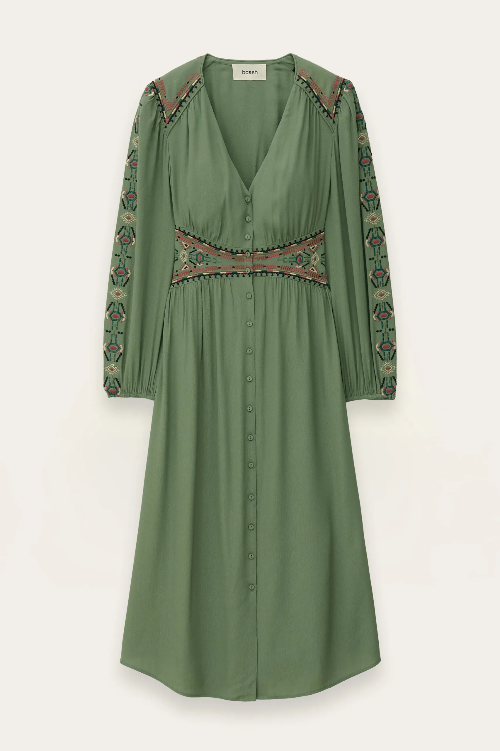 TINA robe longue brodée