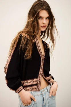 VALDA chemise loose imprimée