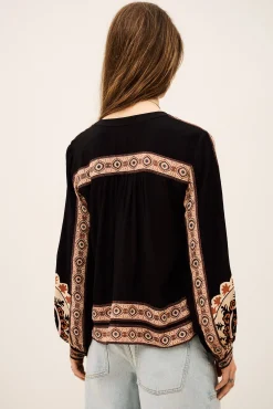 VALDA chemise loose imprimée