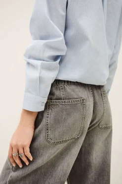 YIMA pantalon large évasé